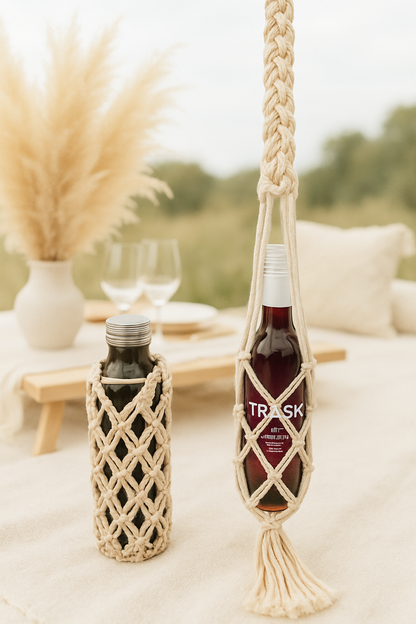 macrame bottle bags