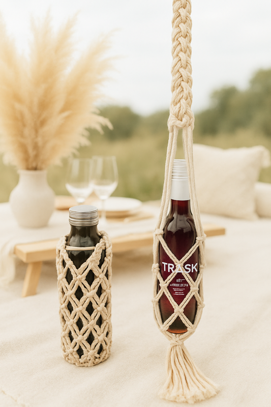 macrame bottle bags