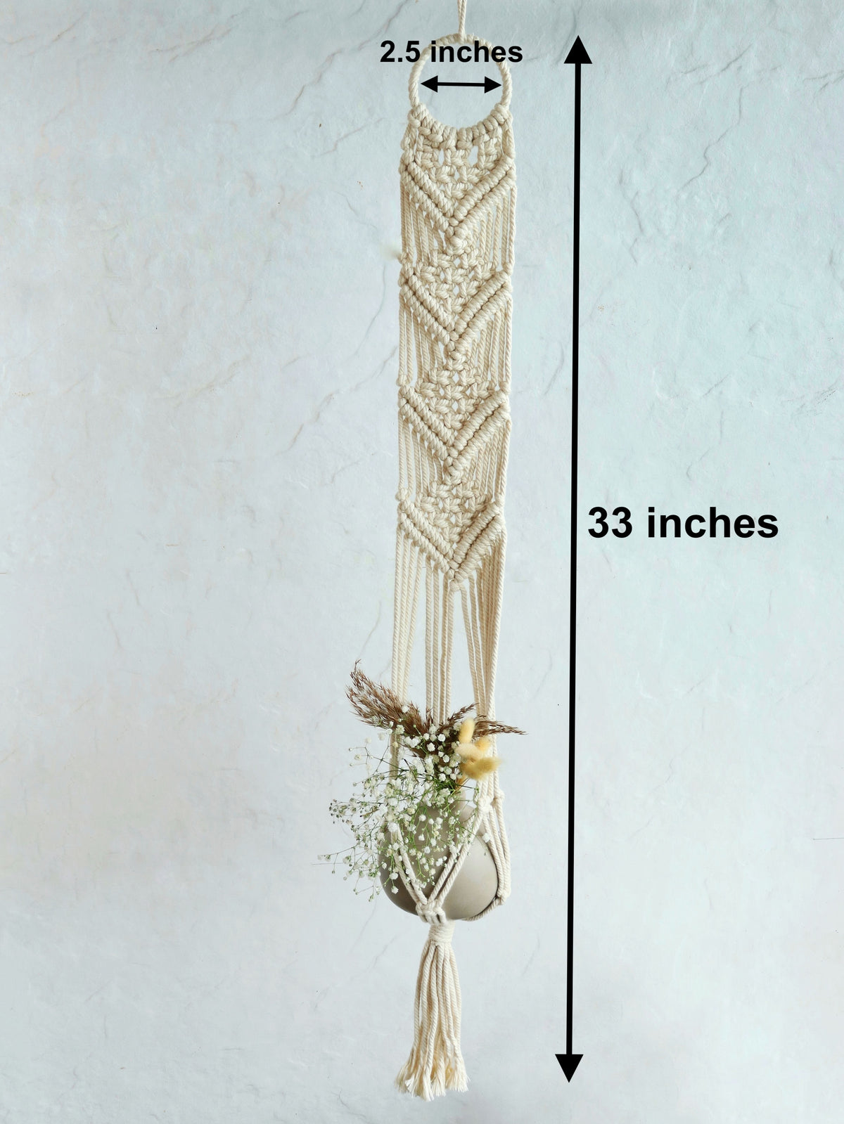 Organic Cotton Macrame Plant Hangers