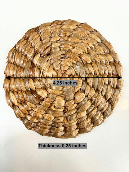 water hyacinth wicker drink coaster