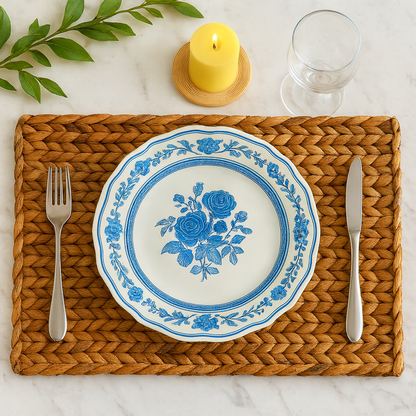 Water Hyacinth Placemat, Mat, Sustainable living, Seagrass Placemat