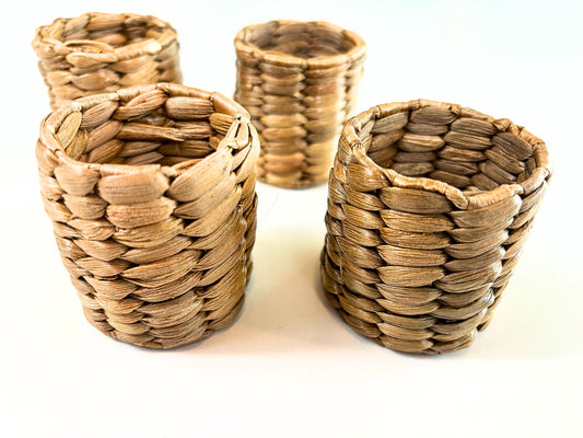 water hyacinth napkin rings for boho dining